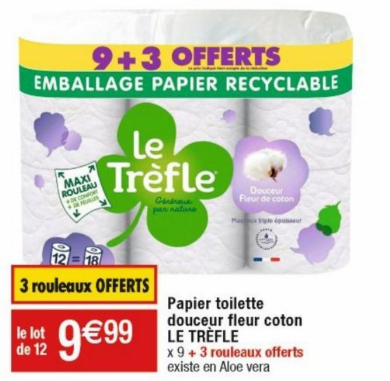 papier toilette Le Trèfle