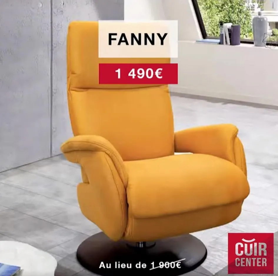 fanny  1 490€  au lieu de 1900€  cuir  center  