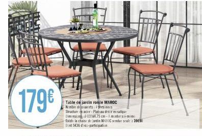 table de jardin 