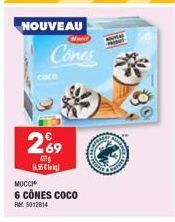 coco  2%9  Ang  14,56 €  NOUVEAU Cones  MUCCI  6 CÔNES COCO  Rr5012814 