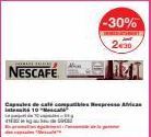 NESCAFÉ  Capsules de calé compatibion Nespresso African istens 10 s  La ponijeti in  -30%  2430 