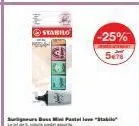 stabilo  sigur bass mid pastello stabil  -25%  547  t 