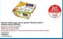 l  fshage  tom  france  ravin fra  alice  dessert fruition sur le charles & ac popis will  2+1  offert  1420 