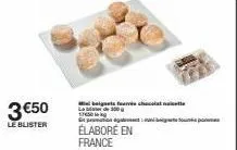 3 €50  le blister  beignet for cheat nelle  pour po  élaboré en france 