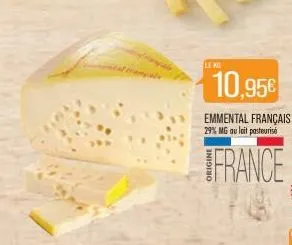leko  10,956  emmental français 29% mg au lait pasteurise  france 