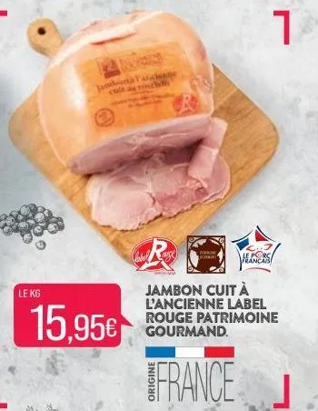 jambon cuit label 5