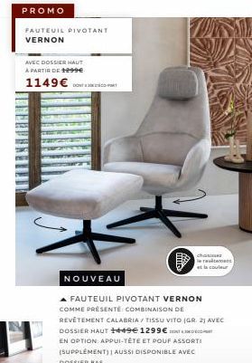 fauteuil pivotant Promo