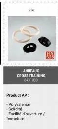 anneaux  cross training 8491880  product ap:  - polyvalence  - solidité  - facilité d'ouverture/ fermeture  fin $26 