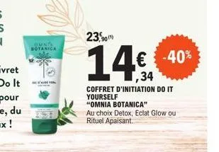buny  botanica  2,90(1)  14€€40%  coffret d'initiation do it yourself  "omnia botanica" au choix detox, eclat glow ou rituel apaisant. 