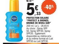 nivea  protect s  € -40%  ,33 