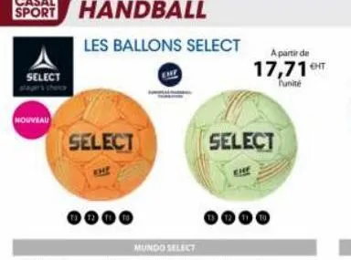 select  nouveau  les ballons select  select  a partir de  17,71t  tunité  select  ene 