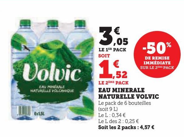 eau minerale naturelle Volvic