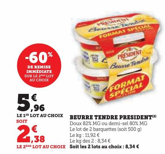 beurre Tendre Président