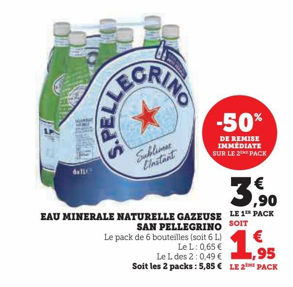 eau minerale naturelle gazeuse San Pellegrino