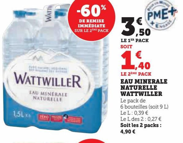 EAU MINERALE NATURELLE WATTWILLER