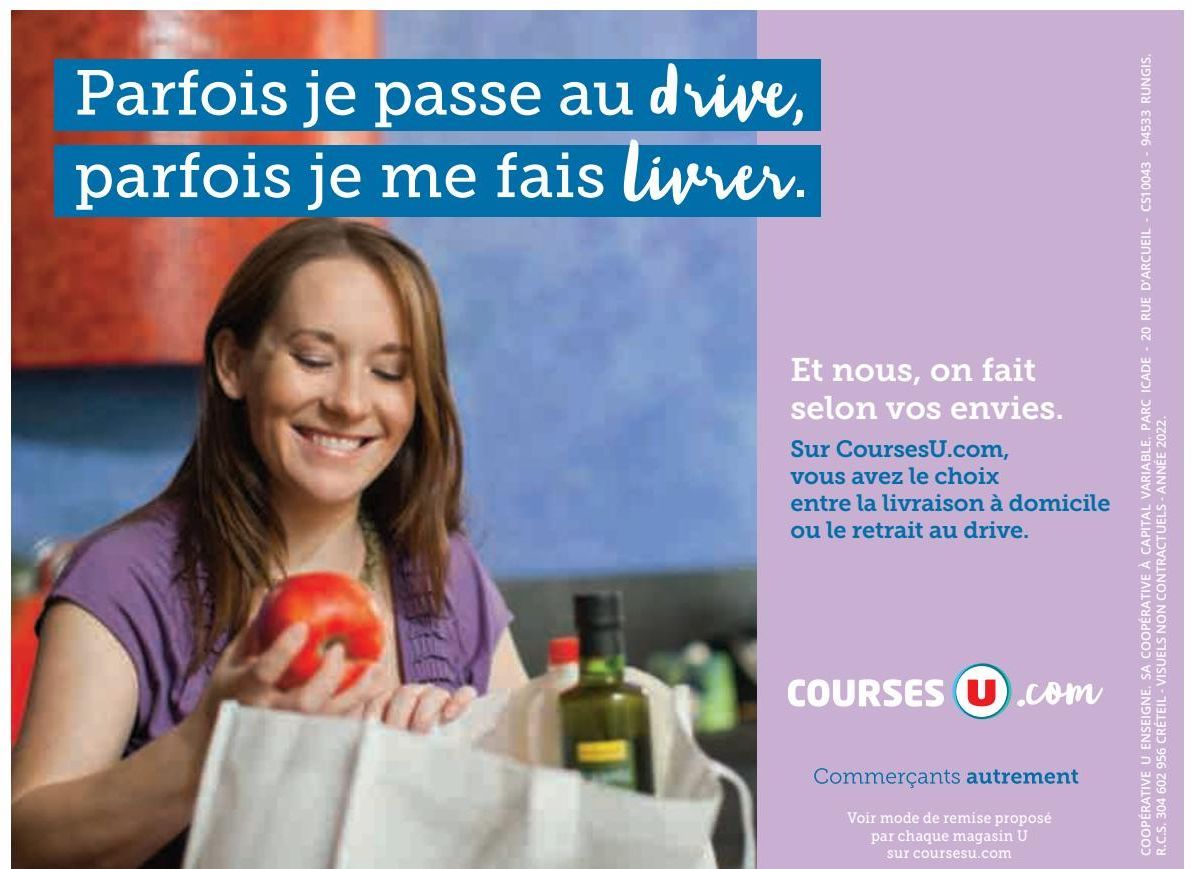 Parfois je passe au drive, parfois je me fais livrer.