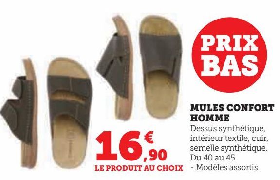 MULES CONFORT HOMME