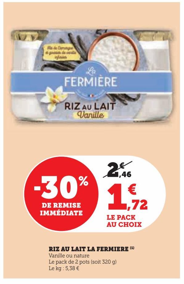 RIZ AU LAIT LA FERMIERE