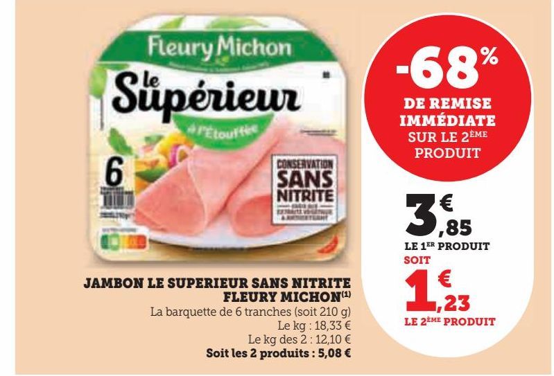 JAMBON LE SUPERIEUR SANS NITRITE FLEURY MICHON(1)