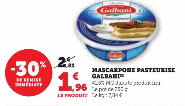 MASCARPONE PASTEURISE GALBANI