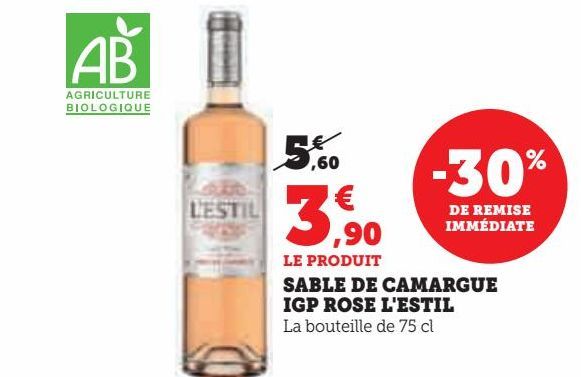 SABLE DE CAMARGUE IGP ROSE L'ESTIL