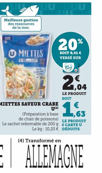 MIETTES SAVEUR CRABE U