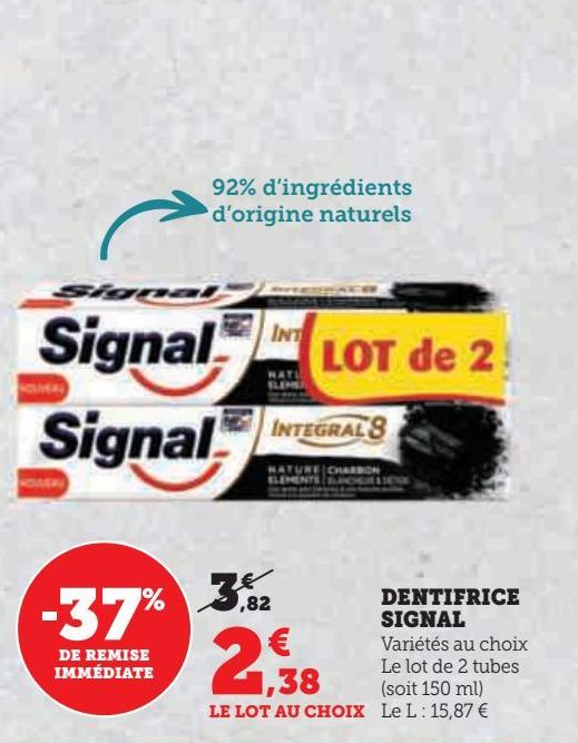 DENTIFRICE SIGNAL