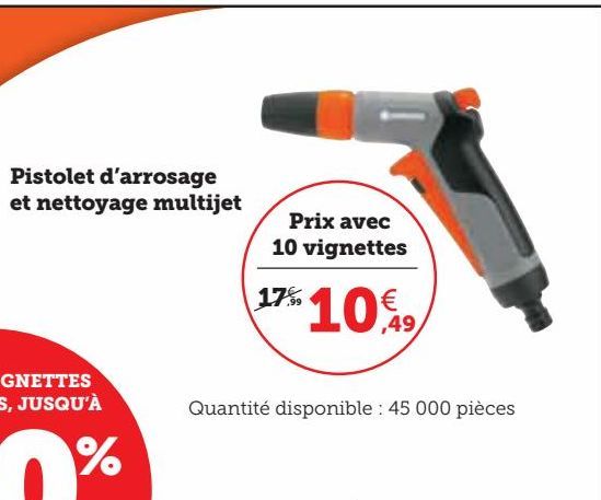 Pistolet d’arrosage et nettoyage multijet