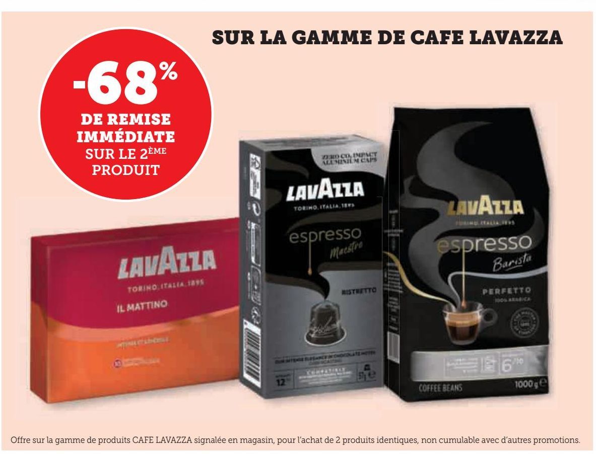 SUR LA GAMME DE CAFE LAVAZZA