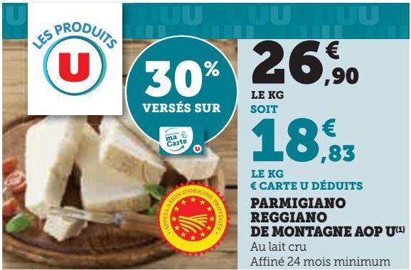 PARMIGIANO REGGIANO DE MONTAGNE AOP U