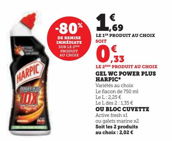 GEL WC POWER PLUS HARPIC