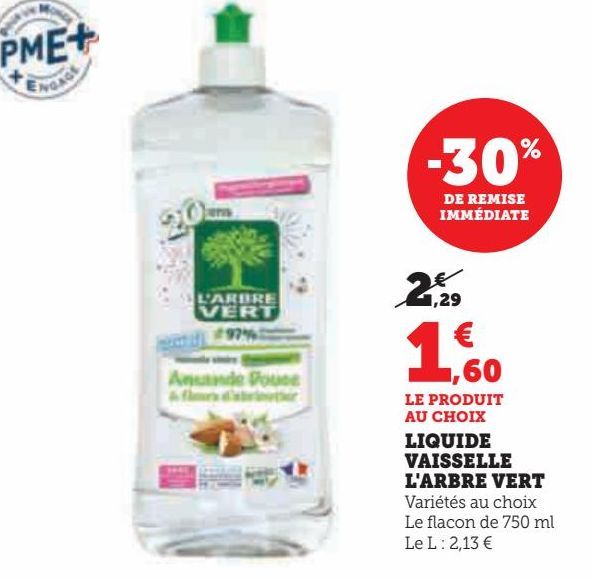 LIQUIDE VAISSELLE L'ARBRE VERT