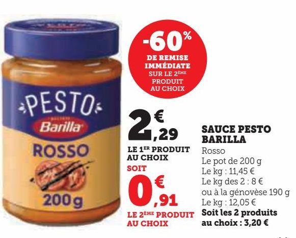 SAUCE PESTO BARILLA