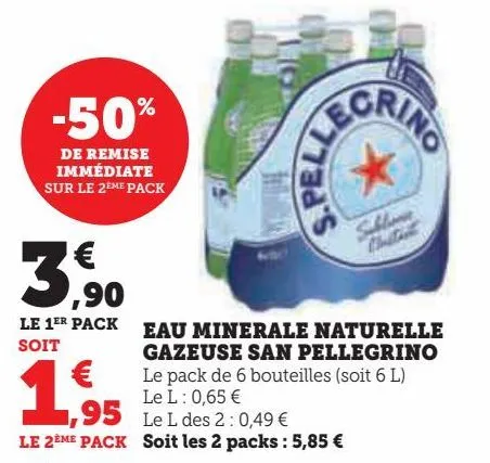 eau minerale naturelle gazeuse san pellegrino