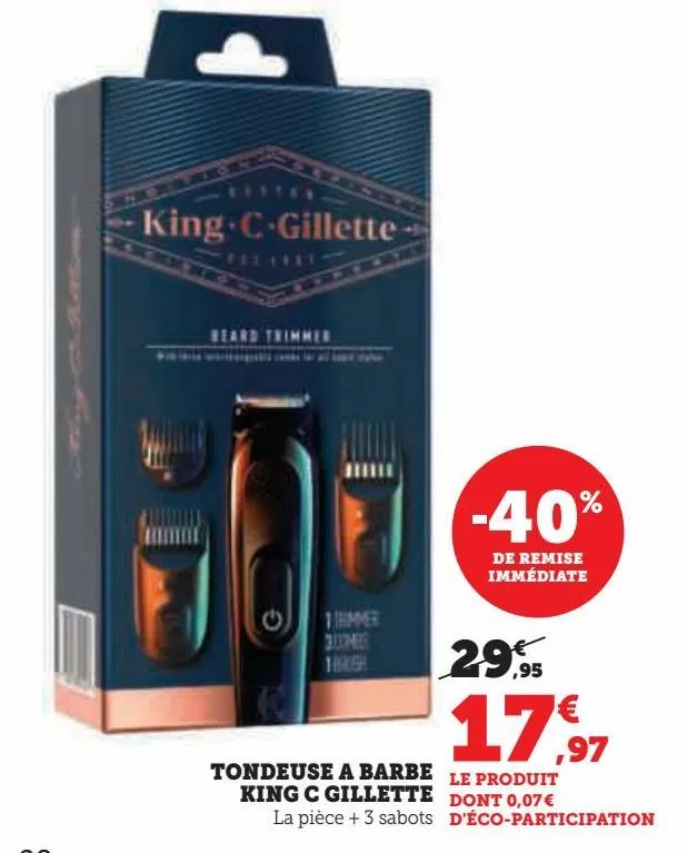 tondeuse a barbe king c gillette