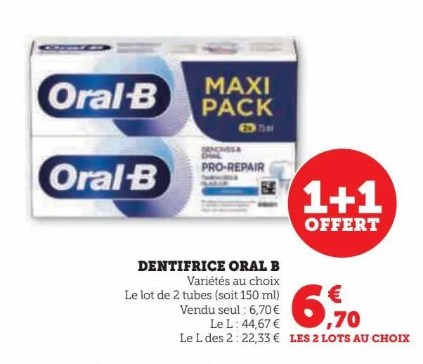 dentifrice oral b