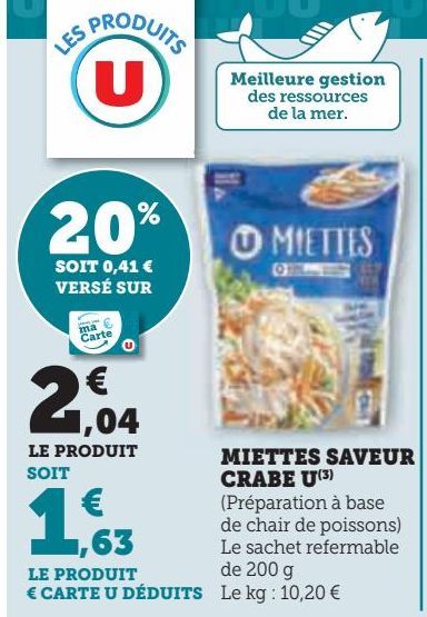 MIETTES SAVEUR  CRABE U