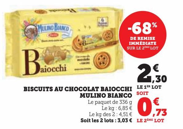 BISCUITS AU CHOCOLAT BAIOCCHI  MULINO BIANCO