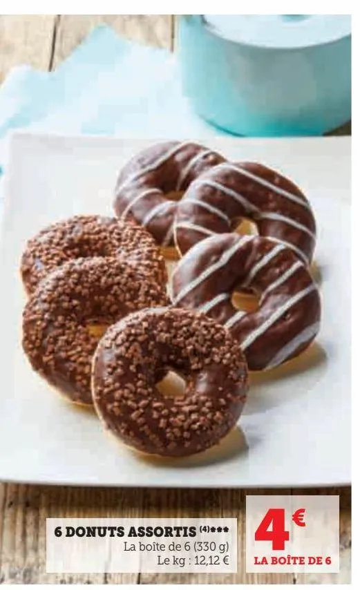 6 donuts assortis