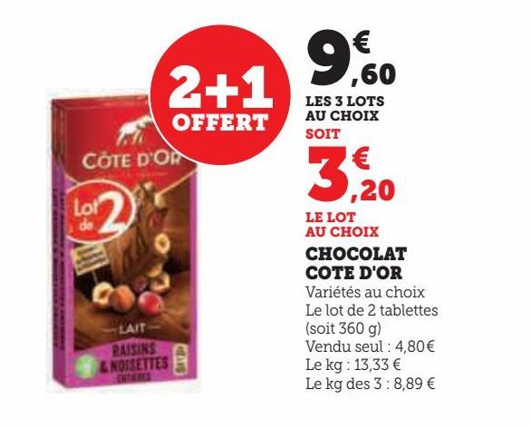 CHOCOLAT  COTE D'OR