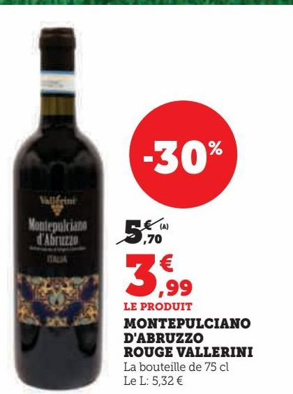 MONTEPULCIANO  D'ABRUZZO  ROUGE VALLERINI