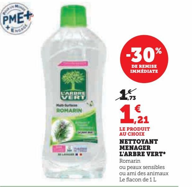 NETTOYANT  MENAGER  L'ARBRE VERT*