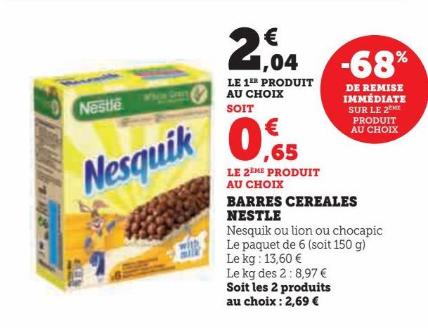 BARRES CEREALES  NESTLE