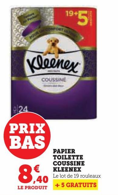 PAPIER  TOILETTE  COUSSINE  KLEENEX