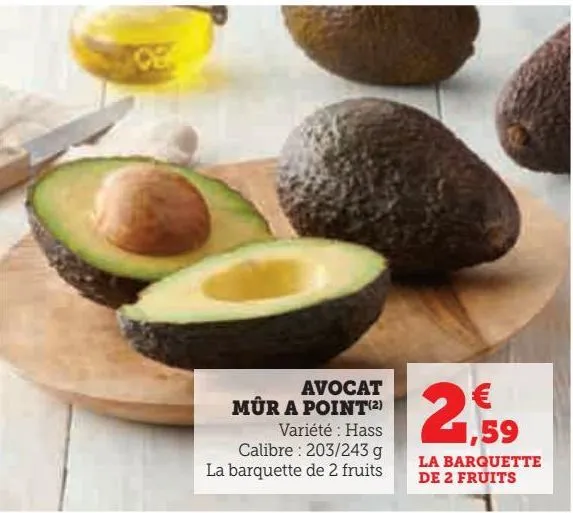 avocat  mûr a point