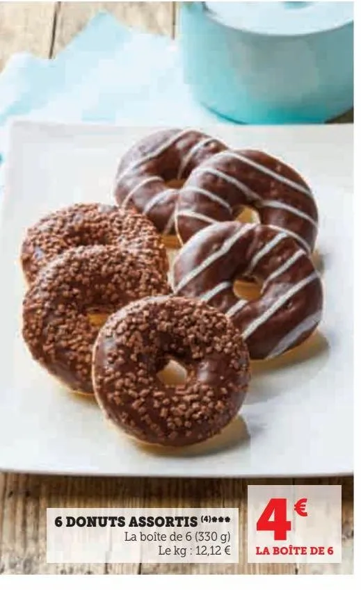 6 donuts assortis