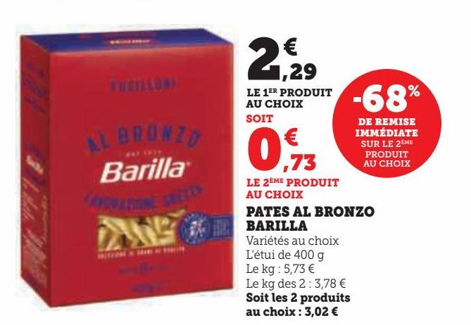 PATES AL BRONZO BARILLA