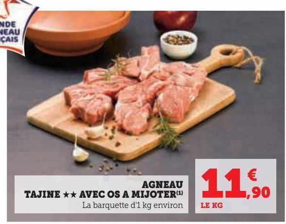 AGNEAU TAGINE AVEC OS A MIJOTER