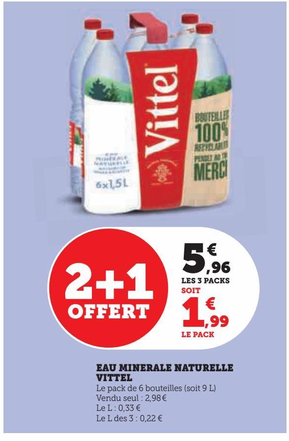 EAU MINERALE NATURELLE VITTEL