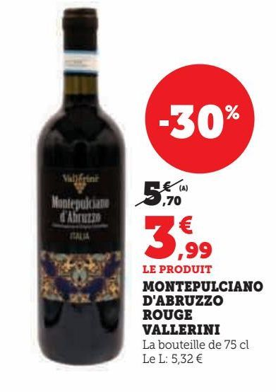 MONTEPULCIANO D'ABRUZZO ROUGE VALLERINI